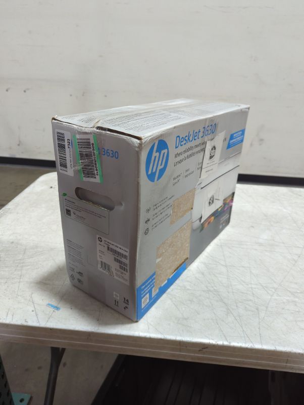 Photo 4 of HP DeskJet 3630 Wireless All-in-One Printer, Works with Alexa (F5S57A)