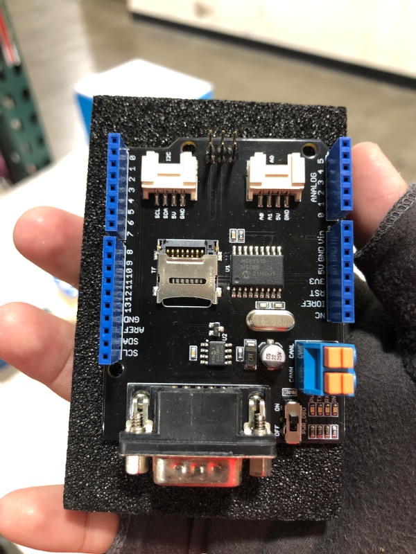 Photo 2 of Seeed Studio CAN-Bus Shield V2 Compatible with Arduino for Controller and Transceiver, Arduino Shield Adopts MCP2515 and MCP2551.