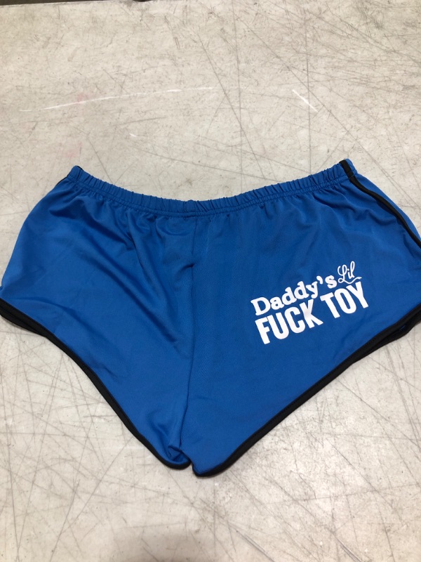 Photo 1 of 2X-4X Womens Yoga Booty Shorts Sexy Printed Dance Sport Workout Hot Pants Plus Size Lounge Wear Briefs Blue 