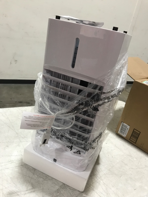 Photo 2 of 24" Evaporative Air Cooler & Mini Portable Air Conditioner, Personal AC Cooling Fan for Room Office Camping, Mini Portable Air Conditioner Ice Cubes