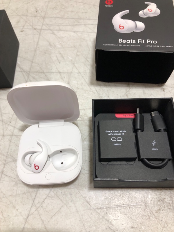 Photo 2 of PLEASE READ NOTES!!  ONLY LEFT EAR BUD IN CASE Beats Fit Pro - True Wireless Noise Cancelling Earbuds - Apple H1 Headphone Chip, Compatible with Apple & Android