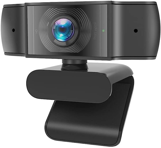 Photo 1 of HOBFU 1080P Webcam with Microphone, Plug, and Play USB 2.0 Desktop Laptop Computer Web Camera with Auto Light Correction, for Video Streaming, Conference, Game, Study