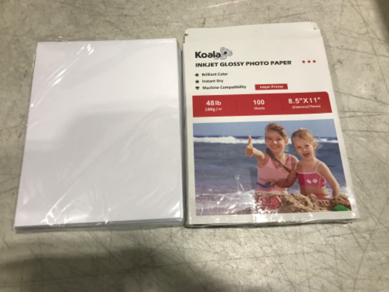 Photo 2 of Koala Glossy Inkjet Photo Paper 8.5X11 Inches 100 Sheets Professional Glossy Photographic Paper 48lb Compatible with Inkjet Printer 180GSM 8.5"X11"