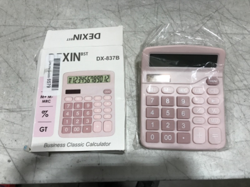 Photo 2 of Pink Calculator, UPIHO Basic Office Calculator, Desktop Calculator 12 Digit with Large LCD Display for Pink Office Supplies with Sensitive Button, Pink Office Supplies, School Supplies for Teen Girls