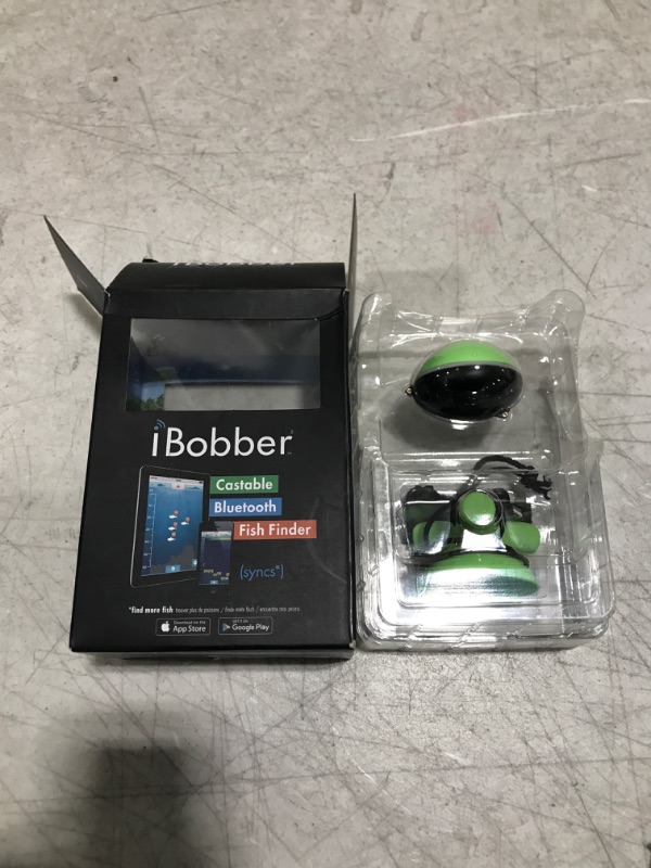 Photo 2 of ReelSonar iBobber Wireless Bluetooth Smart Fish Finder iOS Android Devices, Black/Green Kraken Fish Finder