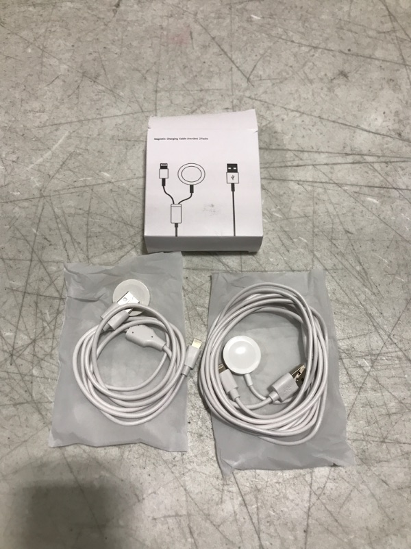 Photo 2 of 2 pack 6ft & 3ft upgrade smart watch charges, 2 in 1 phone and watch chager cable for iwatch serries 7/se/6/5/4/3/2/1 & phone 13/12/11/pro/max/xr/xs/xs max/x&pad series