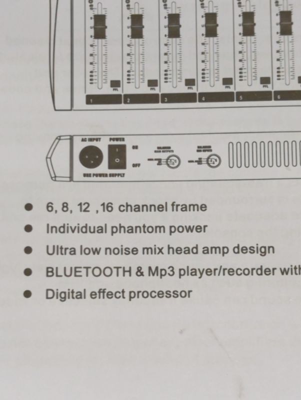 Photo 1 of 6, 8, 12, 16 channel mixing board