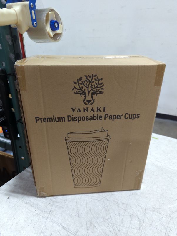 Photo 1 of 85 Disposable paper coffee cups with lids, cup carriers and stirrers