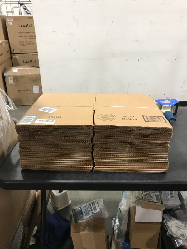 Photo 1 of 12 x 12 x 4 Corrugated Cardboard Boxes,