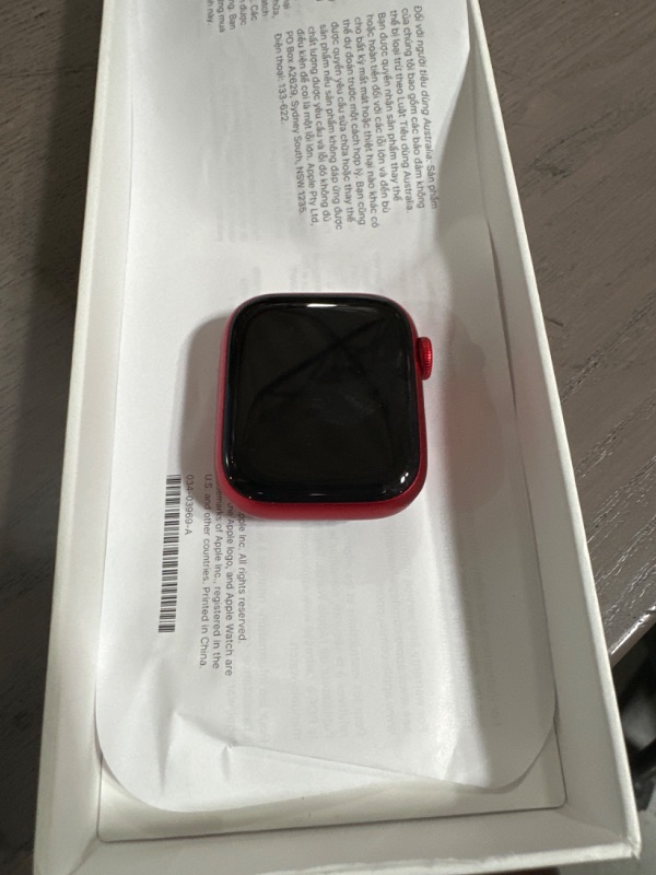 Photo 2 of Apple Watch Series 8 [GPS 41mm] Smart Watch w/ (Product) RED Aluminum Case with (Product) RED Sport Band - S/M. Fitness Tracker, Blood Oxygen & ECG Apps, Always-On Retina Display, Water Resistant 41mm S/M - fits 130–180mm wrists 41mm (PRODUCT)RED Aluminiu