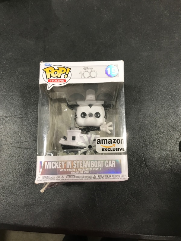 Photo 2 of Funko Pop! Train: Disney 100 - Mickey in Steamboat Car, Mickey Mouse, Amazon Exclusive