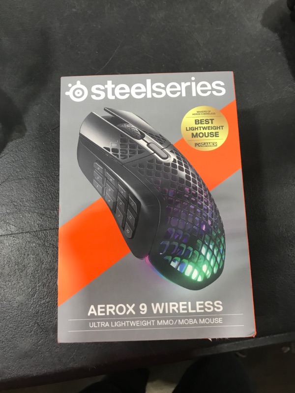 Photo 2 of Aerox 9 Wireless Ultra Lightweight Honeycomb Water Resistant RGB Optical Gaming Mouse With 18 Programmable Buttons