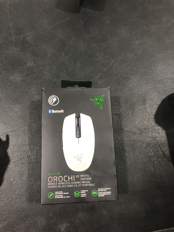 Photo 2 of Razer Orochi V2 Mobile Wireless Gaming Mouse: Ultra Lightweight - 2 Wireless Modes - Up to 950hrs Battery Life - Mechanical Mouse Switches - 5G Advanced 18K DPI Optical Sensor - White