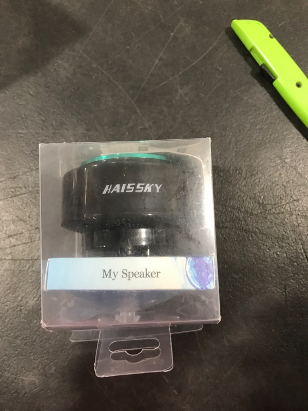 Photo 1 of Bluetooth Shower Speakers, HAISSKY Portable Wireless Waterproof Speaker with Suction Cup, Pairs Easily to Phones, Tablets, Computer (Black & Blue)