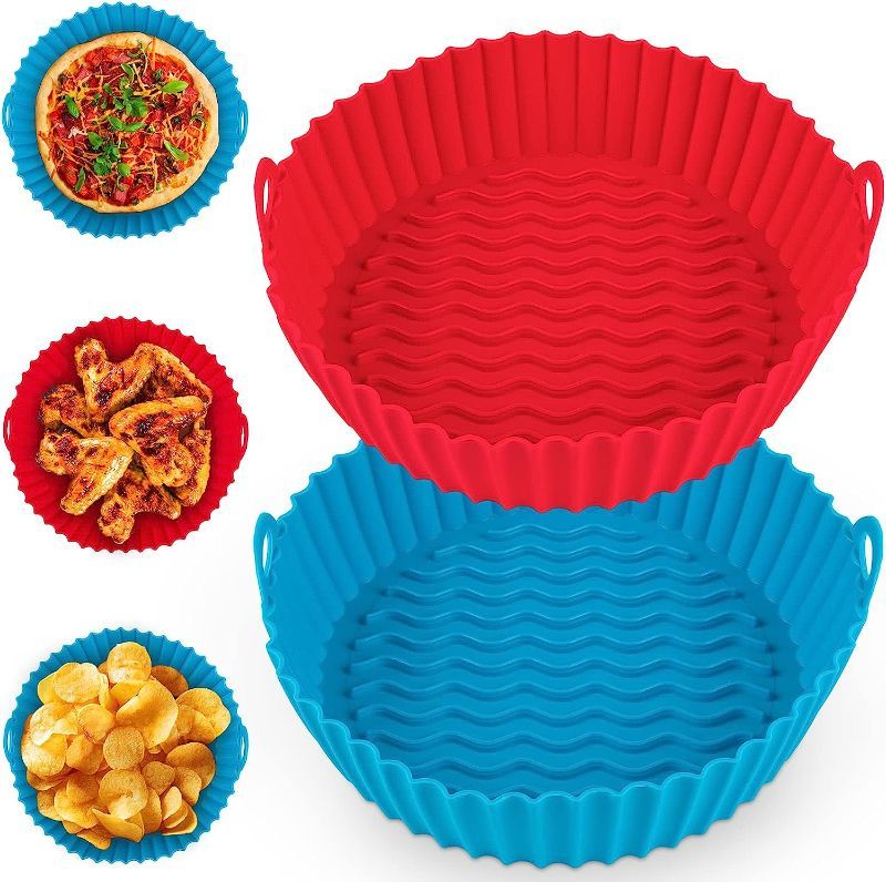 Photo 1 of 7.5 inch Reusable Air Fryer Silicone Basket 