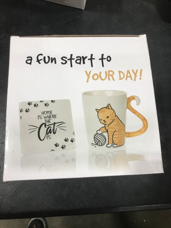 Photo 2 of  Orange Cat Mug & Coaster Set 