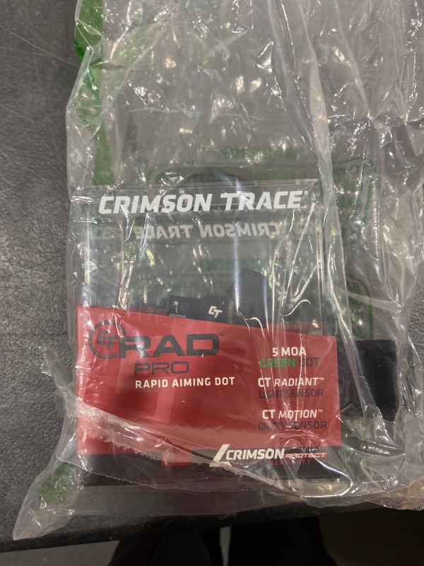 Photo 2 of Crimson Trace RAD Open Reflex Pistol Sight with Auto Shutoff and Textured Sides for Full Size Handguns, Defensive Shooting and Competition CT RAD Pro Green