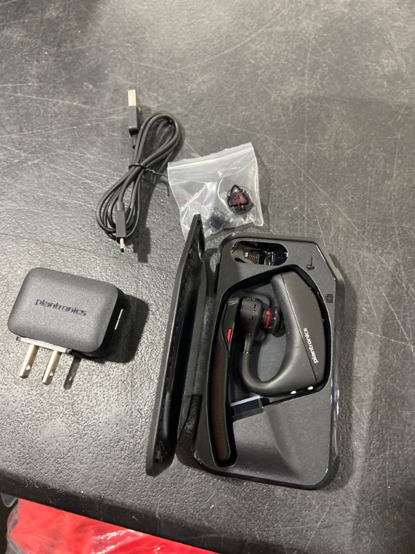 Photo 2 of Plantronics Voyager 5200-UC Bluetooth Headset Bundle w/Bonus Wall Charger #206110-01-B | for Smartphones PC MAC Using RingCentral Software or App