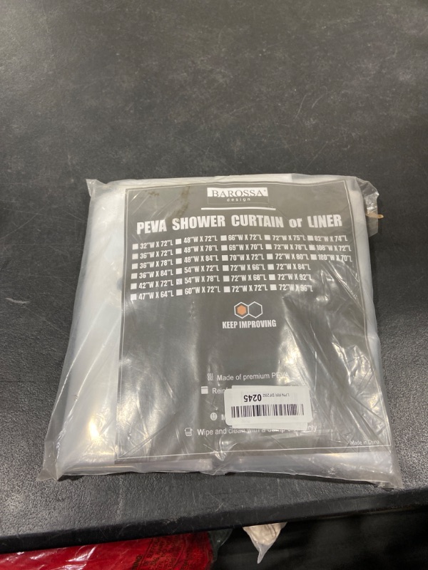 Photo 1 of 54x78 Inch Stall Shower Curtain/Liner 8G Heavy Duty Clear PEVA, 3 Bottom Magnets, Waterproof, PVC Free, Metal Grommets 54"x78"(Width x Height) Clear