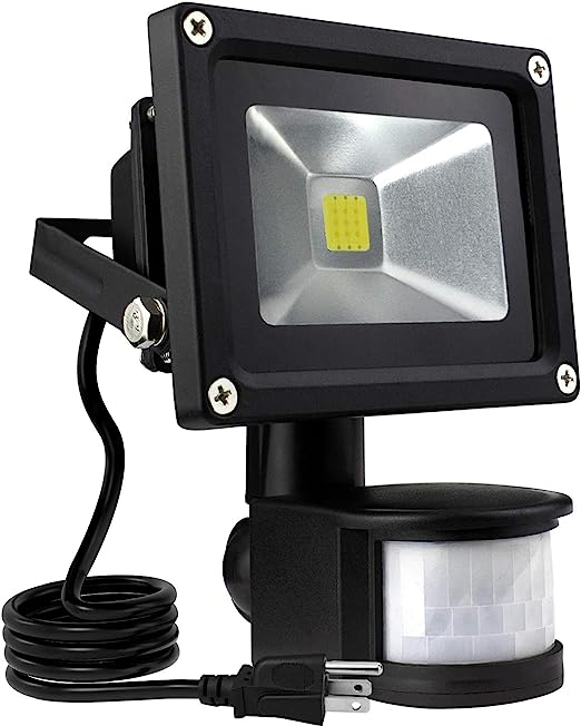 Photo 1 of ASIGN Big Sale?10W Motion Sensor LED Flood Light, 6000K Daylight White, 1100lm(MAX), IP65 Waterproof Security Spotlight with PIR for Driveway, Parking Lot - Black