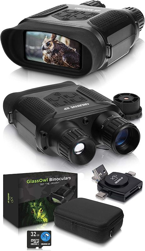 Photo 1 of CREATIVE XP Digital Night Vision Binoculars for Complete Darkness + ED Spotting Scope - GlassOwl Infrared Night Vision Goggles for Hunting, Spy, Monitoring, Surveillance
