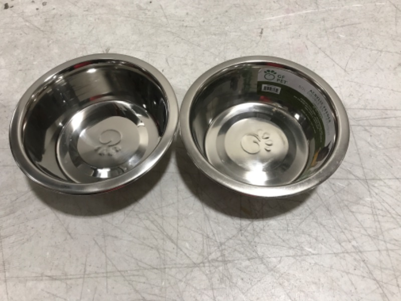 Photo 2 of  2 Stainless Steel Food and Water Bowls 