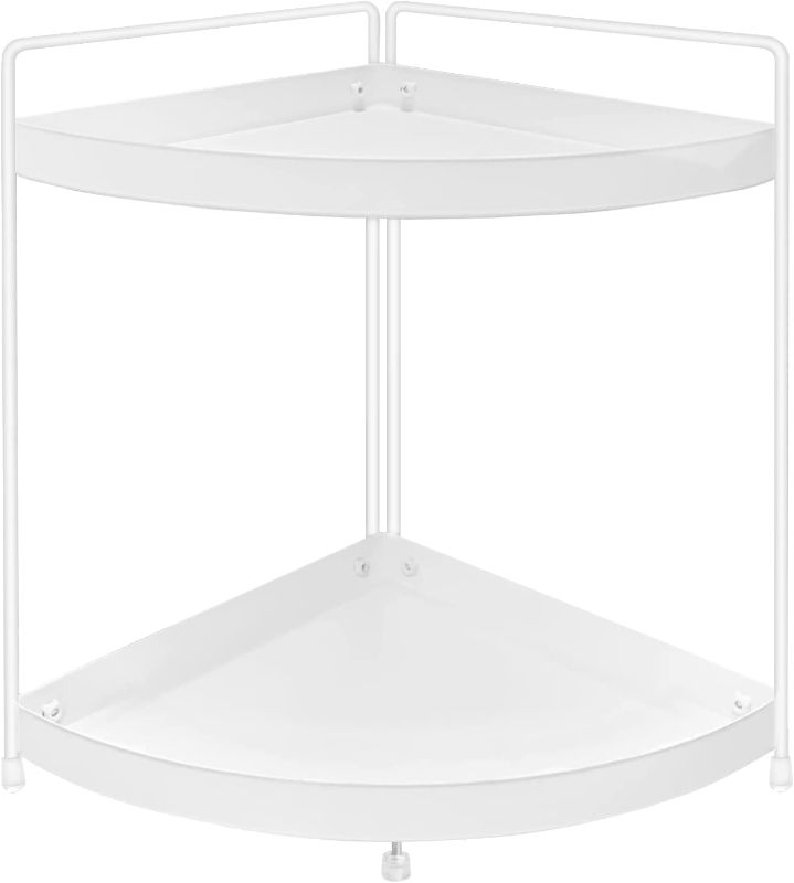 Photo 1 of 2 Tier Corner Shelf Rack Kitchen Counter Cabinet Bathroom Organizer Makeup Cosme
