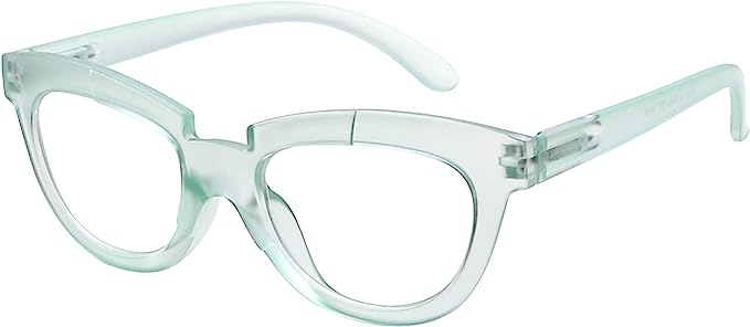 Photo 1 of Eyekepper Half Moon Reading Glasses for Women Large Readers Ladies - Green +2.25