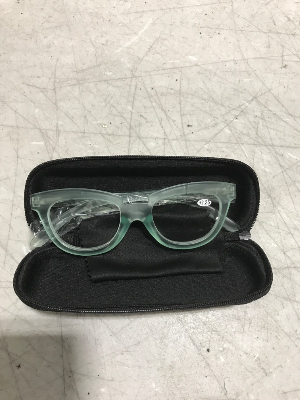 Photo 2 of Eyekepper Half Moon Reading Glasses for Women Large Readers Ladies - Green +2.25