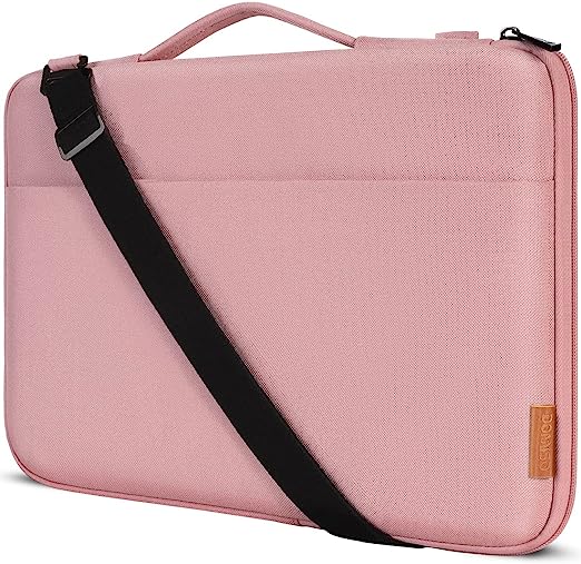 Photo 1 of DOMISO 17.3 Inch Laptop Bag Cover Waterproof Shockproof Notebook Protective Sleeve Case Shoulder Bag Cover for 17.3" HP Pavilion 17/HP Envy 17/HP 17/MSI/Lenovo IdeaPad 321,Pink