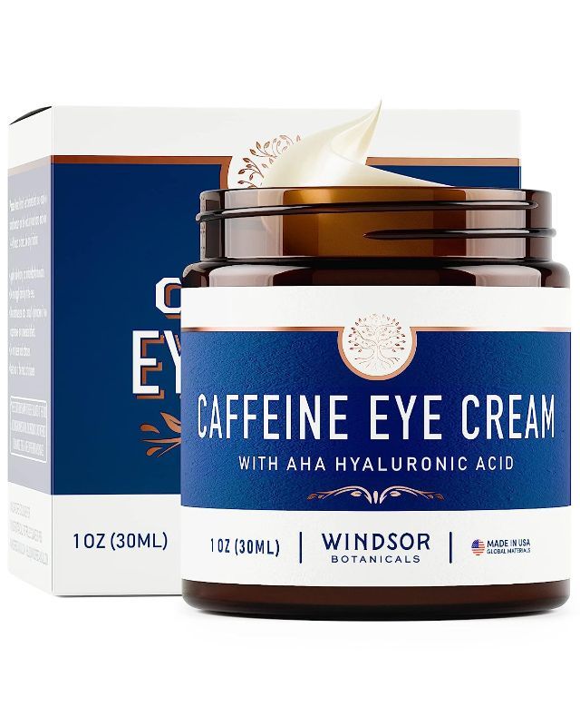 Photo 1 of Caffeine Eye Cream for Dark Circles and Puffiness - Moisturizing, Wrinkle Reducing, Anti-Aging Coffee Bean Under Eye Cream With AHA Hyaluronic Acid, 100% Pure Brazilian Coffee Oil - Boxed Version-1 oz
