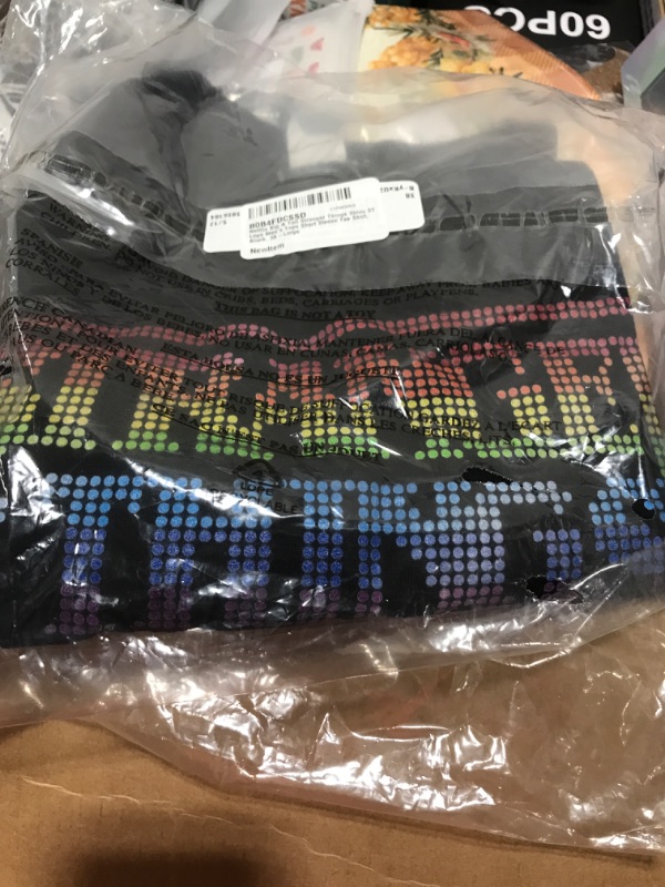 Photo 1 of 3XL Stranger Things Men's Big & Tall Shiny ST Logo Short Sleeve Tee Shiny St Logo T-shirt Black 3X-Large Big Tall