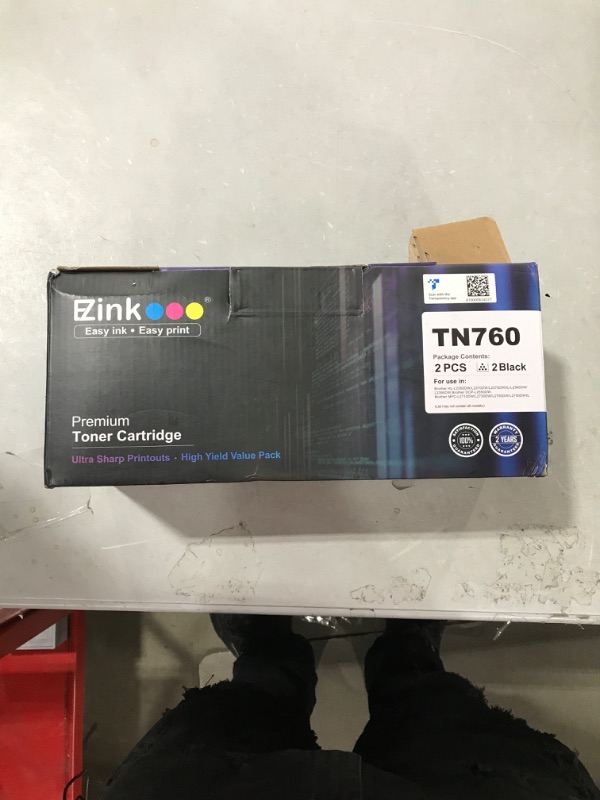 Photo 2 of E-Z Ink (TM) Compatible Toner Cartridge Replacement for Brother TN760 TN-760 TN730 to Use with HL-L2350DW HL-L2395DW HL-L2390DW HL-L2370DW MFC-L2750DW MFC-L2710DW DCP-L2550DW (Black,2 Pack)