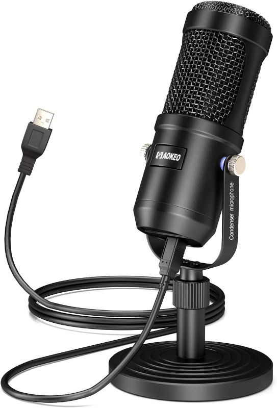 Photo 1 of Aokeo USB Microphone, Condenser Podcast Microphone for Computer. Suitable for Recording, Gaming, Desktop, Windows, Mac, YouTube, Streaming, Discord
