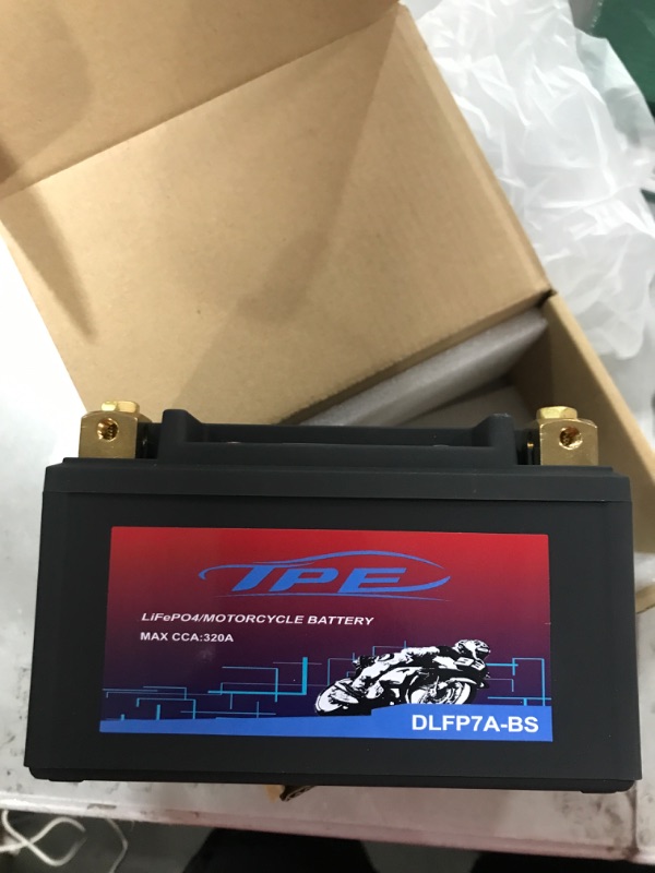 Photo 2 of TPE Lithium Motorcycle Scooter Battery LiFePO4 Engine Start Battery 12.8V 5AH 300 CCA with BMS With Smart Battery Management System 2500-8000 Life Cycles DLFP7A-BS