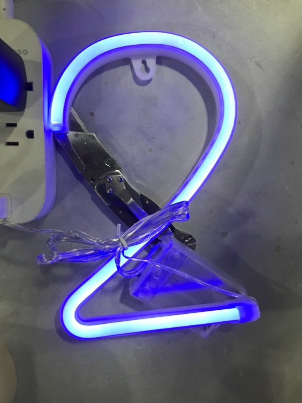 Photo 2 of Light Up Numbers Neon Sign - Protecu USB Battery Operated LED Marquee Letter Lights Signs for Bedroom Neon Wall Decor Lights for Birthday Wedding Party Christmas Room Decorations - Blue Number 2