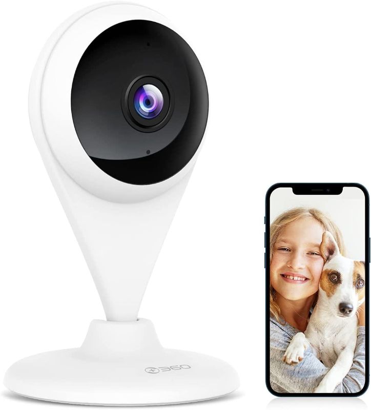 Photo 1 of + 360 AC1C Indoor Security Camera, 2K Home Camera with [Advanced AI Algorithms], Human and Motion Detection, Light Color Night Vision, Activity Zones, Cloud&Local Storage,5G Not Compatible - 
