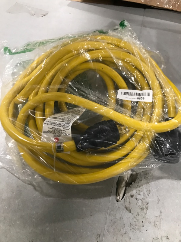 Photo 2 of Yodotek 25FT Heavy Duty Generator Locking Power Cord NEMA L14-30P/L14-30R,4X10 Gauge SJTW Cable, 125/250V 30Amp 7500 Watts Yellow Generator Lock Extension Cord with UL Listed