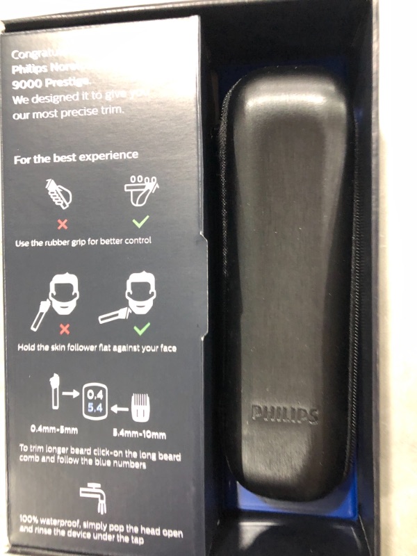 Photo 2 of Philips Norelco Series 9000, Ultimate Precision Beard and Hair Trimmer with Beard Sense Technology for an Even Trim, BT9810/40