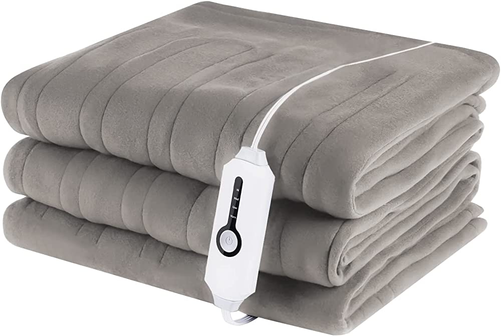 Photo 1 of Electric Heated Grey Cozy Blanket 