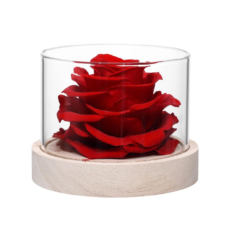 Photo 1 of Home Scent Fragrance Rose Flowers Preserved Real Rose Flower for Valentines Day Christmas Wedding Gift for her Gift for Mom (Red)