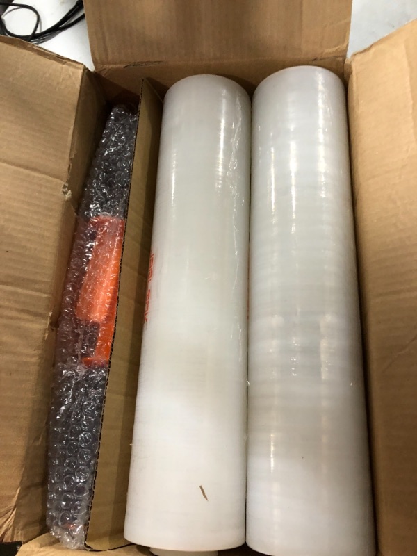 Photo 2 of JARLINK Stretch Film, 15 Inch x 1000 Feet Shrink Wrap for Pallet Wrap, Industrial Strength Stretch Wrap with Handles, Moving Wrapping Plastic Roll, 60 Gauge, 2 Pack, Clear 1-clear 2 Pack