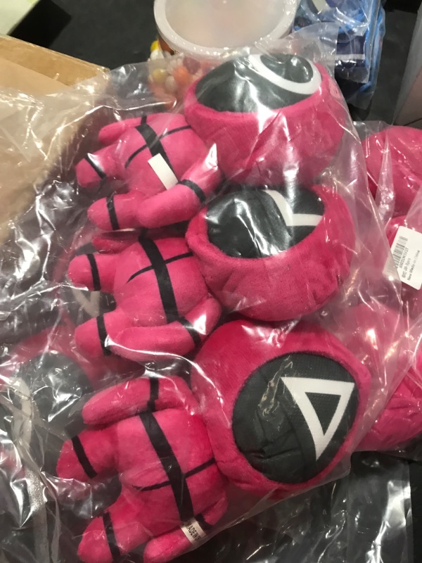 Photo 1 of Ahlulu Cute Plush Toy, Stuffed Figure Funny Cosplay Doll for Fans Halloween Christmas Birthday Gift for Kids (3pcs) 7.8 in Hot Pink-3pcs