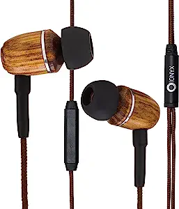 Photo 1 of Onyx Noise Cancelling in-Ear Wired Headphones with Mic, 3.5mm Plug Compatible with iPhones, iPads, Android Phones, Computers & Laptops 