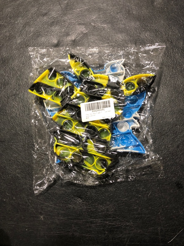 Photo 1 of 2Pack Push Pop Fidget Toy, Stress Relieving Tie Dye Popper Fidget Toys That Suitable for ADHD and Early Educational Toddler Baby, Big Pop Silicone Fidgets for Girls and Kids (yellowblack+bluewhite)