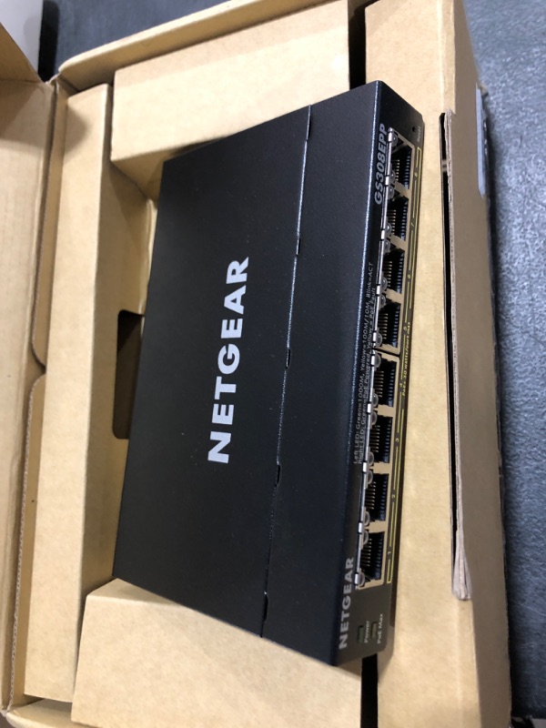 Photo 2 of NETGEAR 8 Port PoE Gigabit Ethernet Plus Switch (GS308EPP) - with 8 x PoE+ @ 123W, Desktop or Wall Mount 8 Port | 8xPoE+ 123W