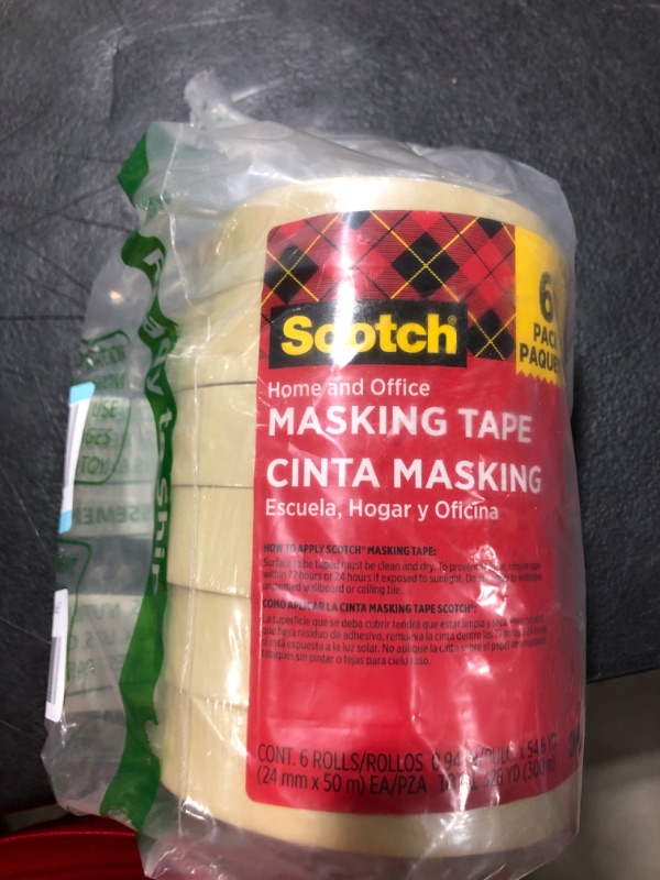 Photo 2 of Scotch Home and Office Tape, 1 inch x 55 Yards, 6-Pack