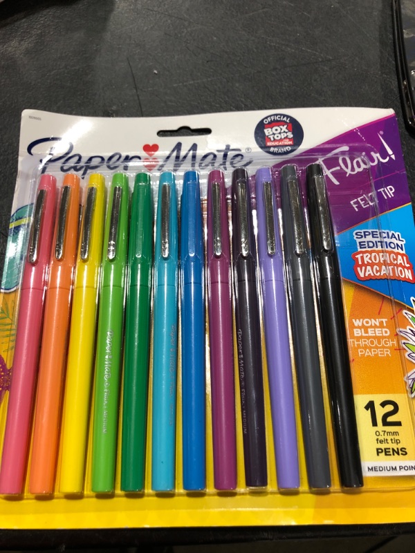 Photo 2 of Papermate Flair Medium Point Porous Markers, Assorted - 12 Pack