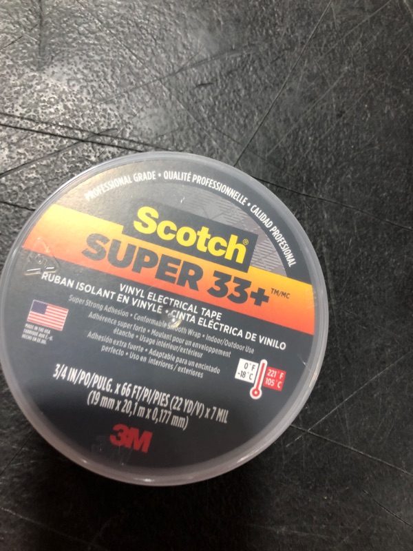 Photo 2 of 3M 194NA 0.5 by 200-Inch Super 33+ Vinyl Electrical Tape Black 1/2 in. by 200 in.