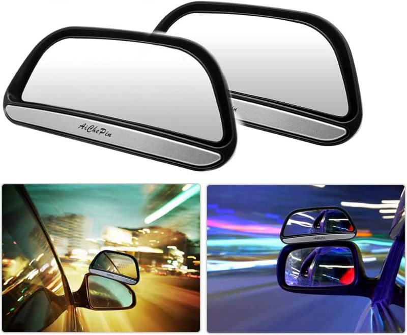 Photo 1 of 2PCS Adjustable 360 Degree Rotation Wide Angle Side Rear Mirrors Blind Spot Snap Way Rearview Mirror Universal Black
